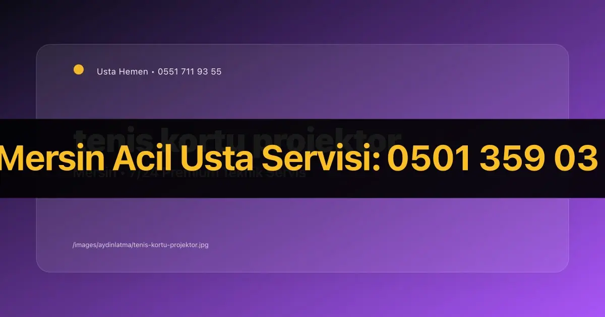 Tenis Kortu Projektör Aydınlatma Mersin 2026 | Spor Sahası Aydınlatma | Usta Hemen - Mersin Elektrikçi Rehberi | Usta Hemen