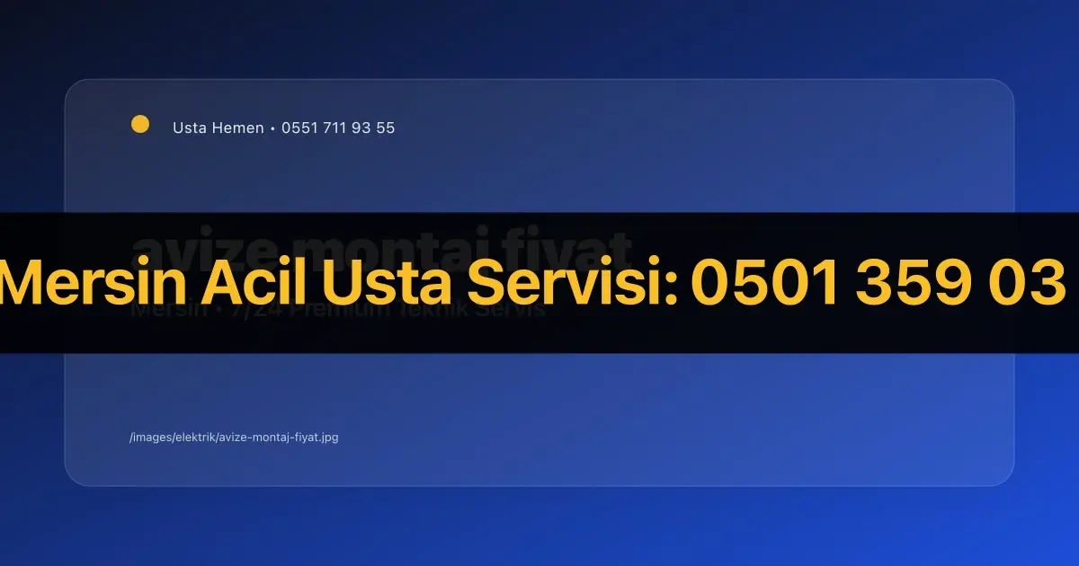 Avize Montajı Mersin Fiyat Rehberi 2026 | Usta Hemen - Mersin Elektrikçi Rehberi | Usta Hemen