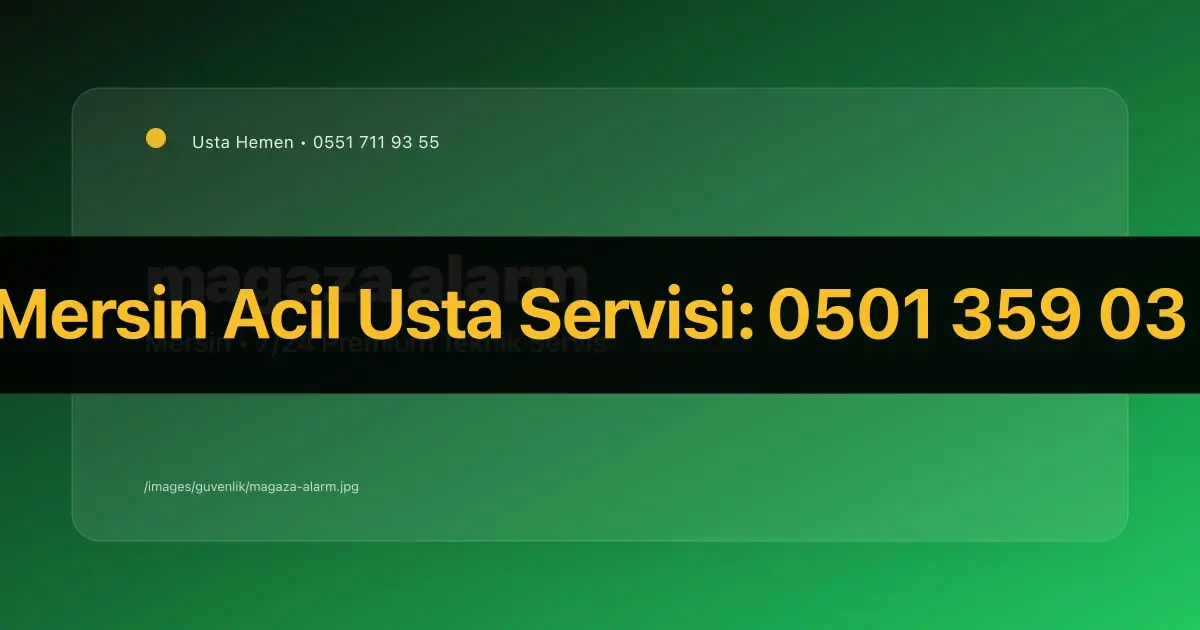 Mersin Mağaza Alarm Sistemleri Tamiri | Güvenlik Sistem Servisi | Usta Hemen - Mersin Elektrikçi Rehberi | Usta Hemen
