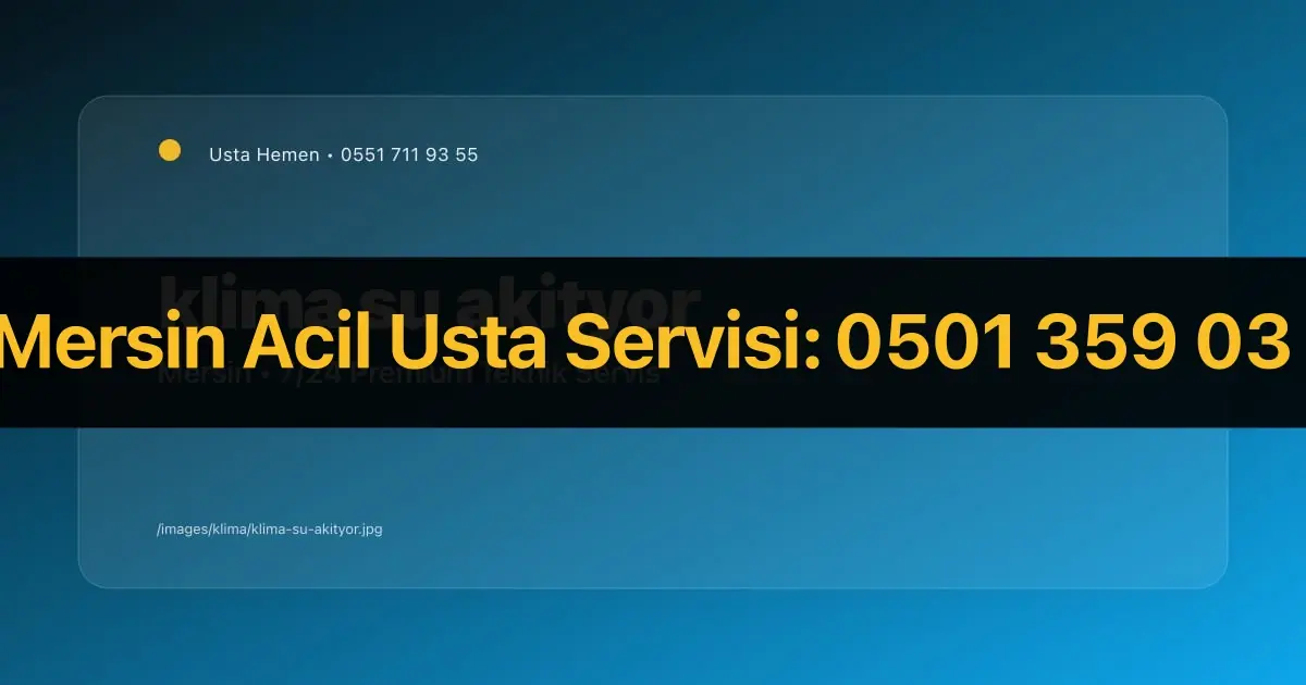 Klima Su Akıtıyor Neden? Mersin Klima Servisi Rehberi - Mersin Elektrikçi Rehberi | Usta Hemen