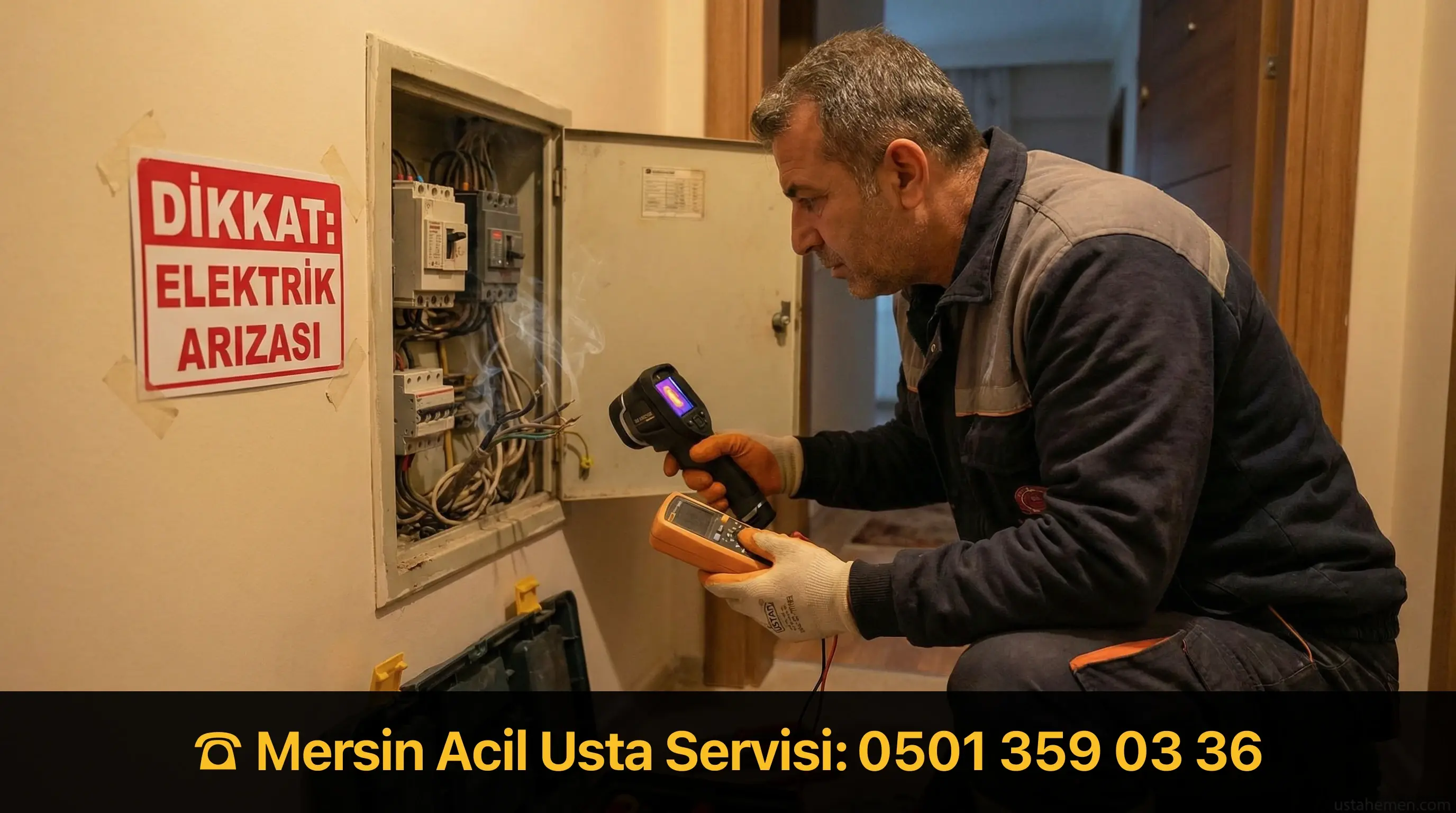 0 532 588 08 54 | Yanık Plastik Kokusu Elektrik Arızası Mersin 2026 - Mersin Elektrikçi Rehberi | Usta Hemen