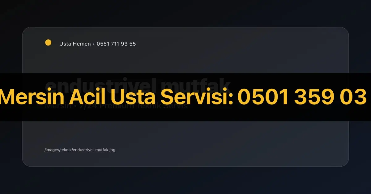 Mersin Endüstriyel Mutfak Elektriği | Lokanta ve Restoran Elektrik Tesisatı | Usta Hemen - Mersin Elektrikçi Rehberi | Usta Hemen
