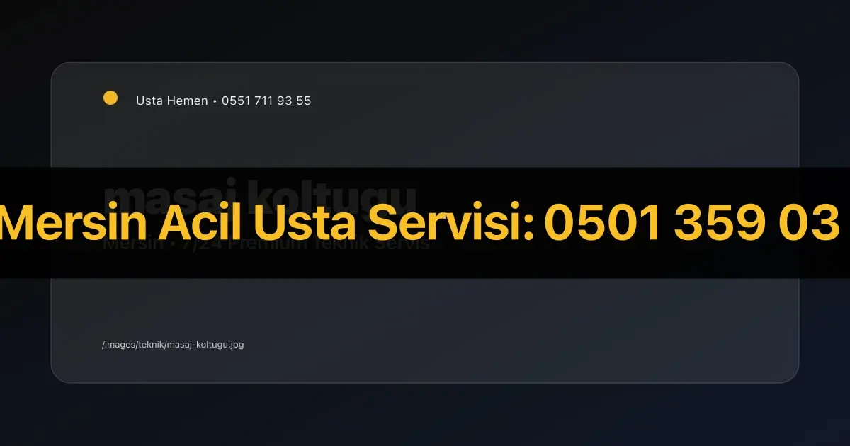 Mersin Masaj Koltuğu Adaptör Tamiri | Lüks Eşya Servisi | Usta Hemen - Mersin Elektrikçi Rehberi | Usta Hemen